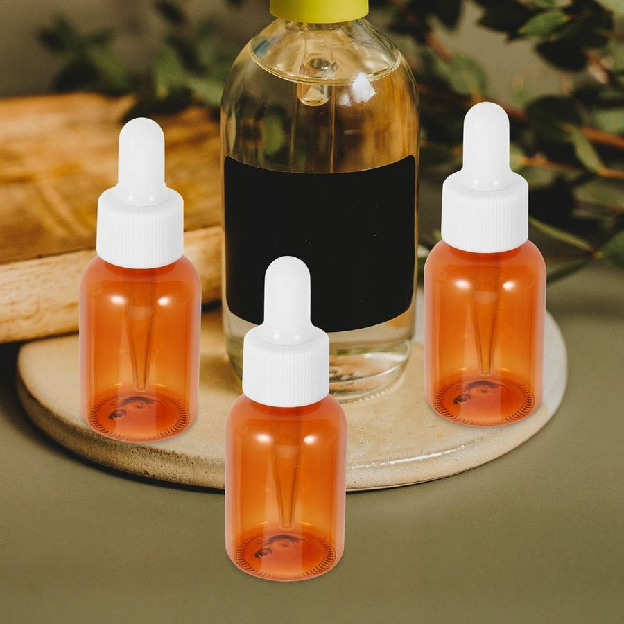 Set of 4 Small Dropper Bottles 35ml Plastic Dispenser Bottles for Perfume and Aromatherapy