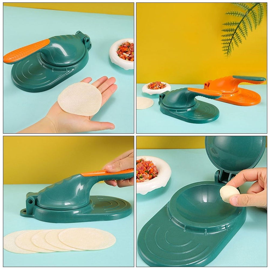 2Pcs Plastic Handheld Dumpling Mold Presser for Families Friends