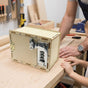 Small Wooden Lockbox with Mechanical Password Lock - Puzzle Password Bank Box for Kids and Home Security