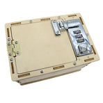 Small Wooden Lockbox with Mechanical Password Lock - Puzzle Password Bank Box for Kids and Home Security