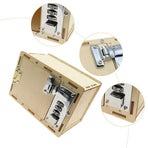 Small Wooden Lockbox with Mechanical Password Lock - Puzzle Password Bank Box for Kids and Home Security