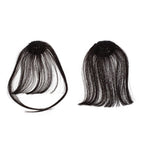 Black Clip in Fringe Bangs, Non-Reflective and Reusable, Perfect for Parties and Performances 2Pcs