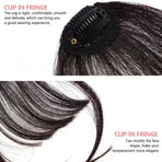 Black Clip in Fringe Bangs, Non-Reflective and Reusable, Perfect for Parties and Performances 2Pcs