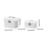 Medical Box, Box Double Layer with Handle Removable Tray Portable Large Capacity Emergency Kit Container Organizer Medicine Storage Box Organizer