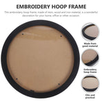 Black Resin Embroidery Hoop Frame for Cross Display, Circular Photo Holder for Craft and Needlework
