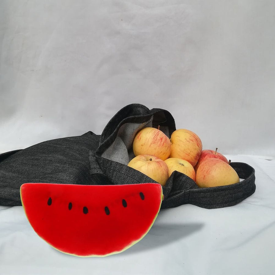 3Pcs Realistic Red Artificial Watermelon Slice Models for Home Kitchen Garden Decor