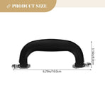 2-Pack Black Luggage Grip Handle Replacement with Foldable Design and Easy Installation for Travel Suitcases