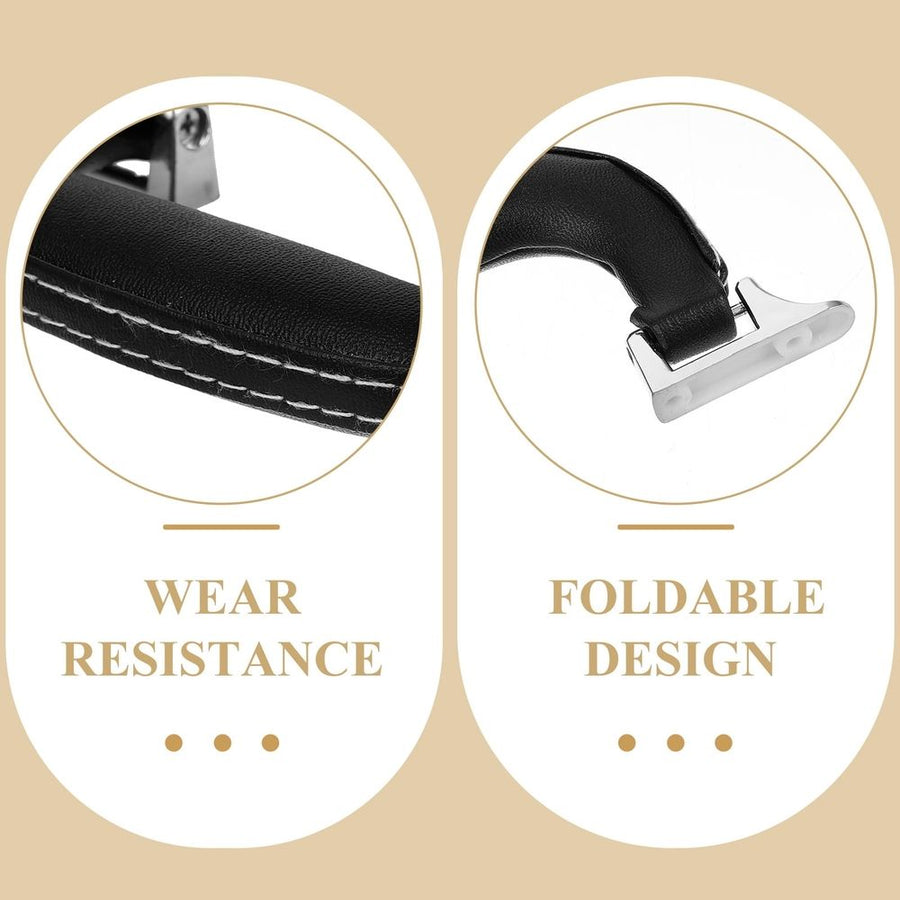 2-Pack Black Luggage Grip Handle Replacement with Foldable Design and Easy Installation for Travel Suitcases