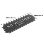 2-Pack High Visibility No Soliciting Signs with Strong Adhesive for Store Doors and Yard Display