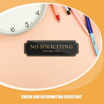 2-Pack High Visibility No Soliciting Signs with Strong Adhesive for Store Doors and Yard Display