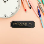 2-Pack High Visibility No Soliciting Signs with Strong Adhesive for Store Doors and Yard Display