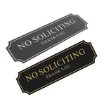 2-Pack High Visibility No Soliciting Signs with Strong Adhesive for Store Doors and Yard Display