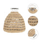 Handmade Woven Vase Light Brown Glass Natural Grass Home Adorn 1Pc