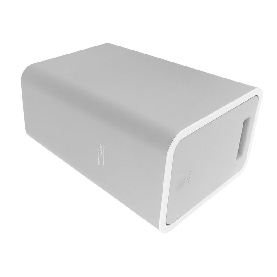 Small Plastic Garbage Can with Lid Stylish Slim Design for Bathroom Kitchen