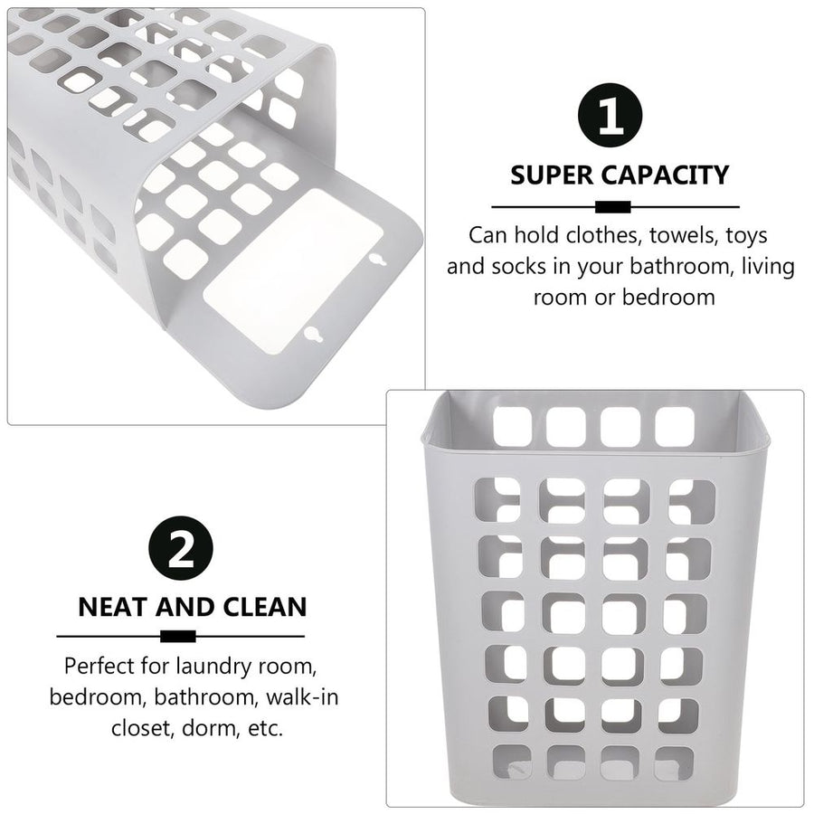 Foldable Pink Laundry Hamper Plastic for Bathroom and Bedroom Use