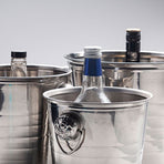 Stainless Steel Ice Bucket Plated Silver for Decoration Keeps Drinks Chilled in Bars