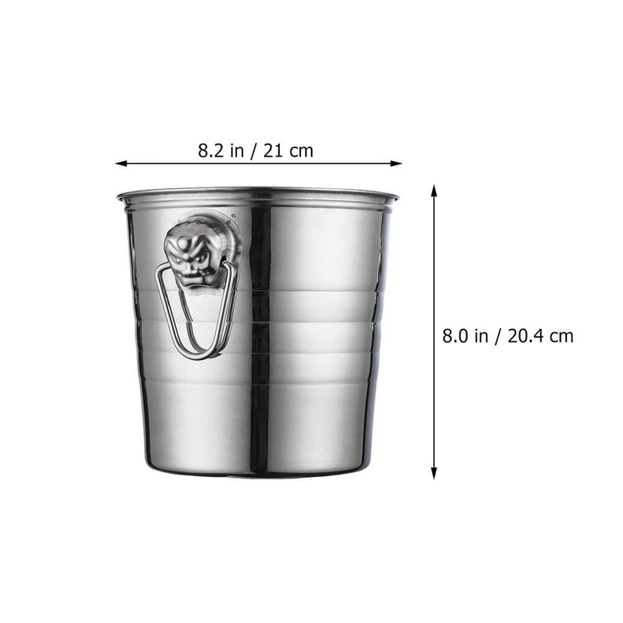 Stainless Steel Ice Bucket Plated Silver for Decoration Keeps Drinks Chilled in Bars