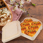 Khaki Sealed Container for Bread and Toast Storage, Perfect for Picnics