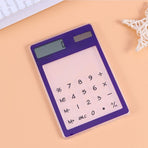 Solar Powered Portable Calculator with Touch Screen Purple Suitable for Office and School