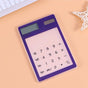 Solar Powered Portable Calculator with Touch Screen Purple Suitable for Office and School
