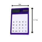 Solar Powered Portable Calculator with Touch Screen Purple Suitable for Office and School
