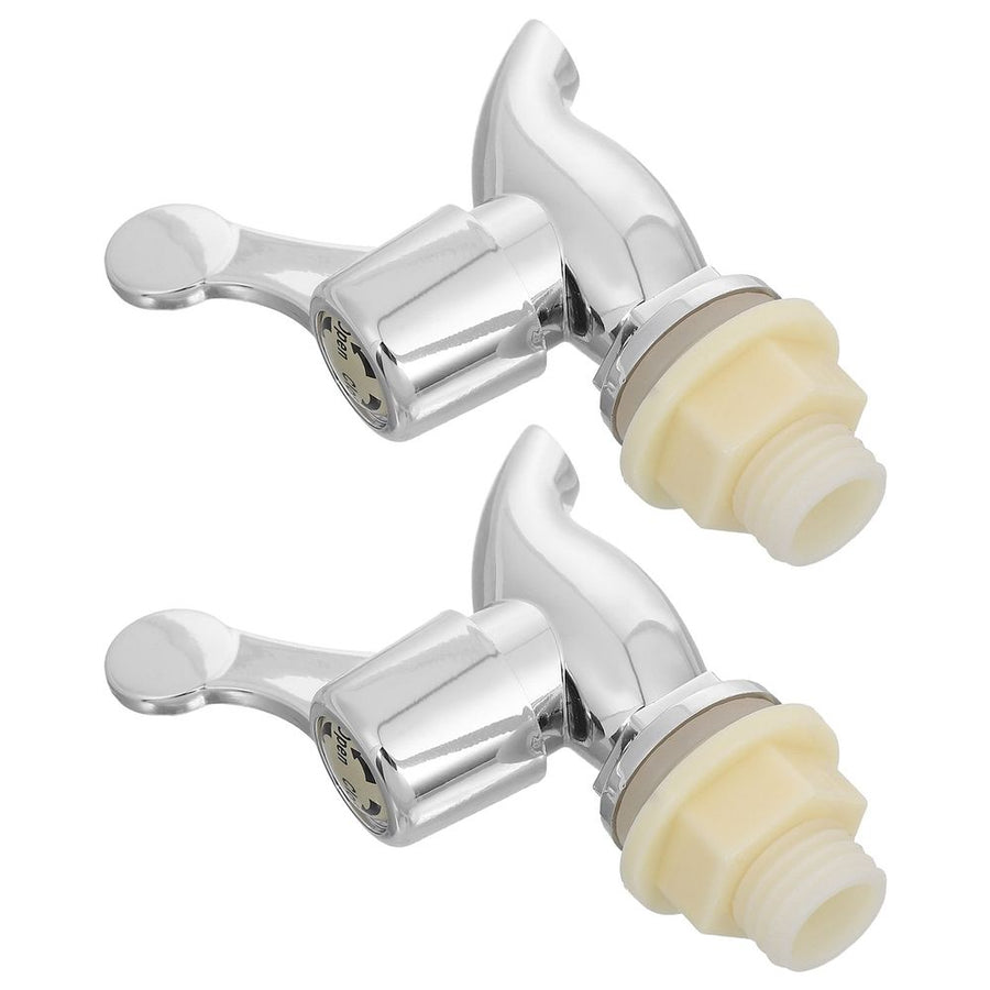 2Pcs Silver Plastic Bucket Spigot Replacement for Water Cooler and Beverage Dispenser