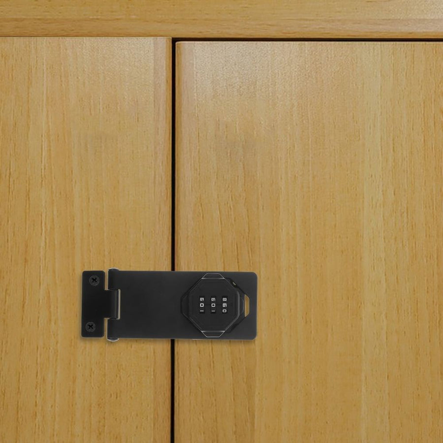 Robust Locking Mechanism Cabinet Door Lock In Black Color With Password Protection For Adults 1Pack