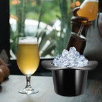 Black Hat Style Ice Bucket for Home Use - Elegant Wine and Beverage Cooler Tub for Parties and Events