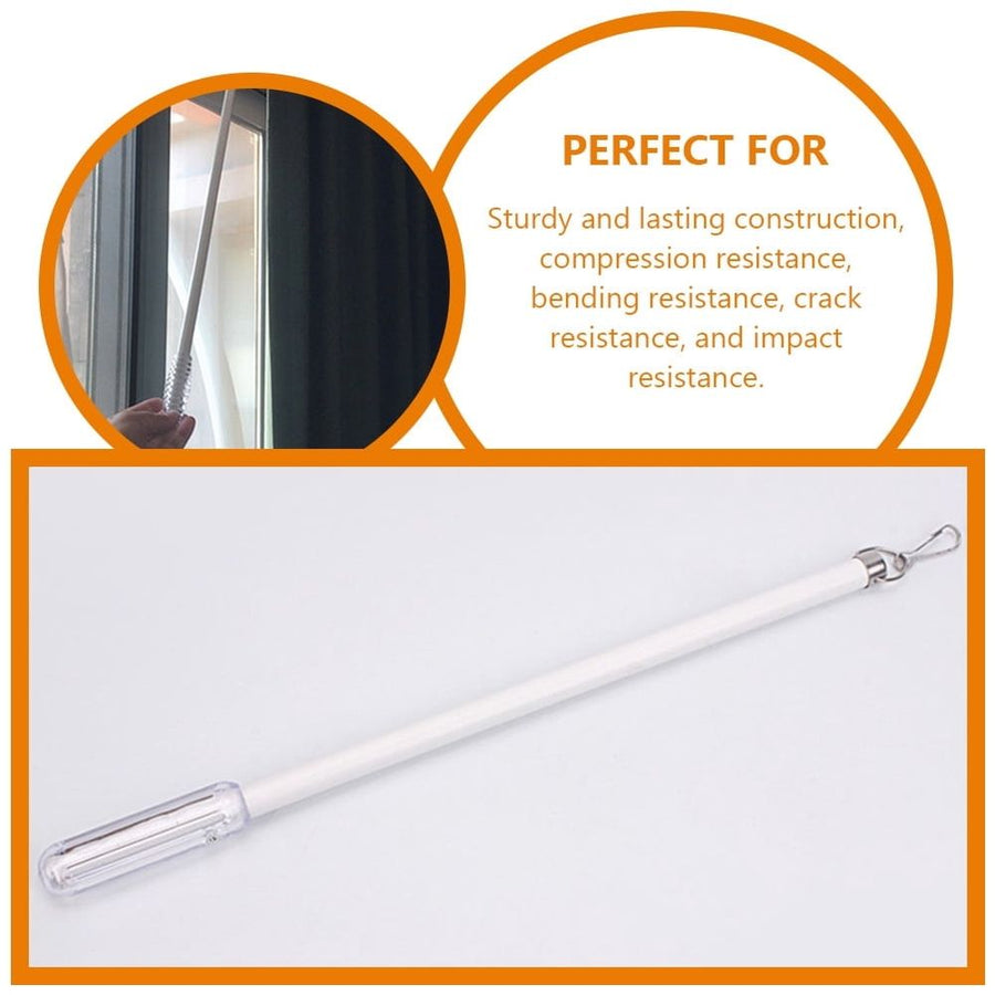 2-Pack Curtain Pull Rods with Crack-Resistant for Drapery in Living Room and Bedroom