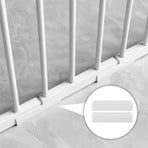 4Pcs Pet Gate Support Feet U Shaped Groove for Dog Gate Reinforcement White