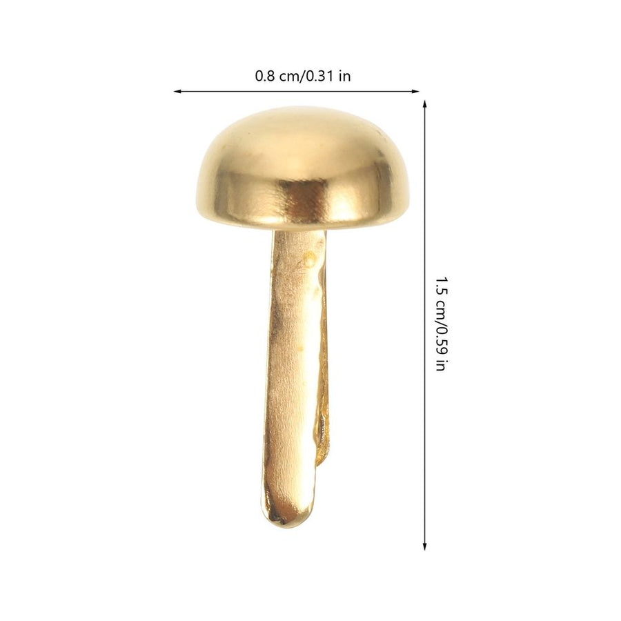 DIY Craft Nails Golden Alloy Paper Fasteners for Scrapbooking 100Pcs