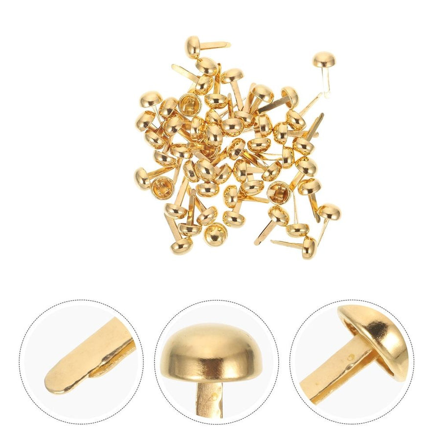 DIY Craft Nails Golden Alloy Paper Fasteners for Scrapbooking 100Pcs