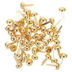 DIY Craft Nails Golden Alloy Paper Fasteners for Scrapbooking 100Pcs