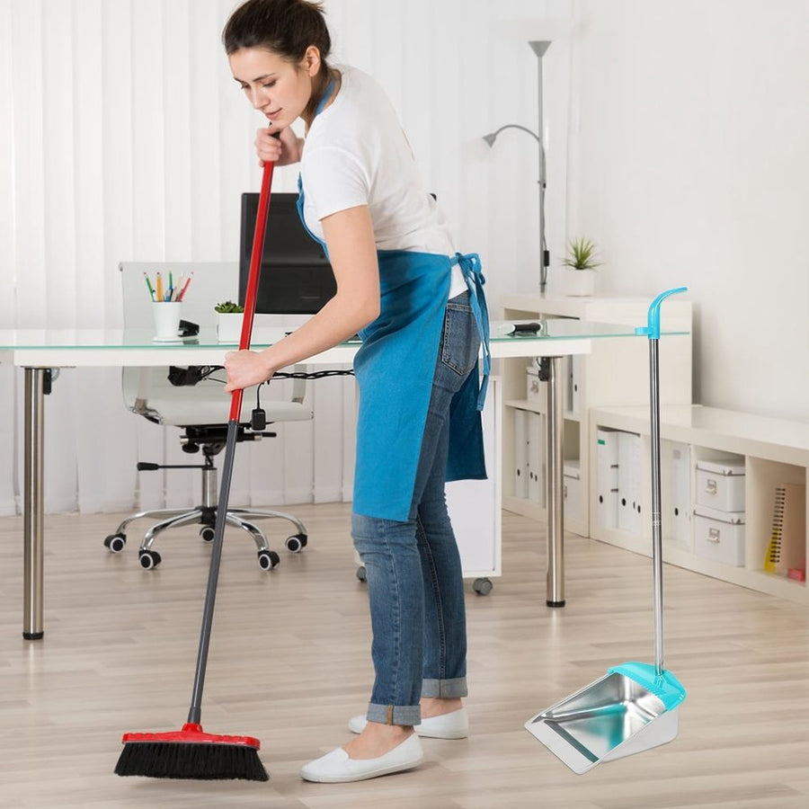 Standing Dustpan Dustpan Silver Thickened Design For Home Cleaning 1Pack