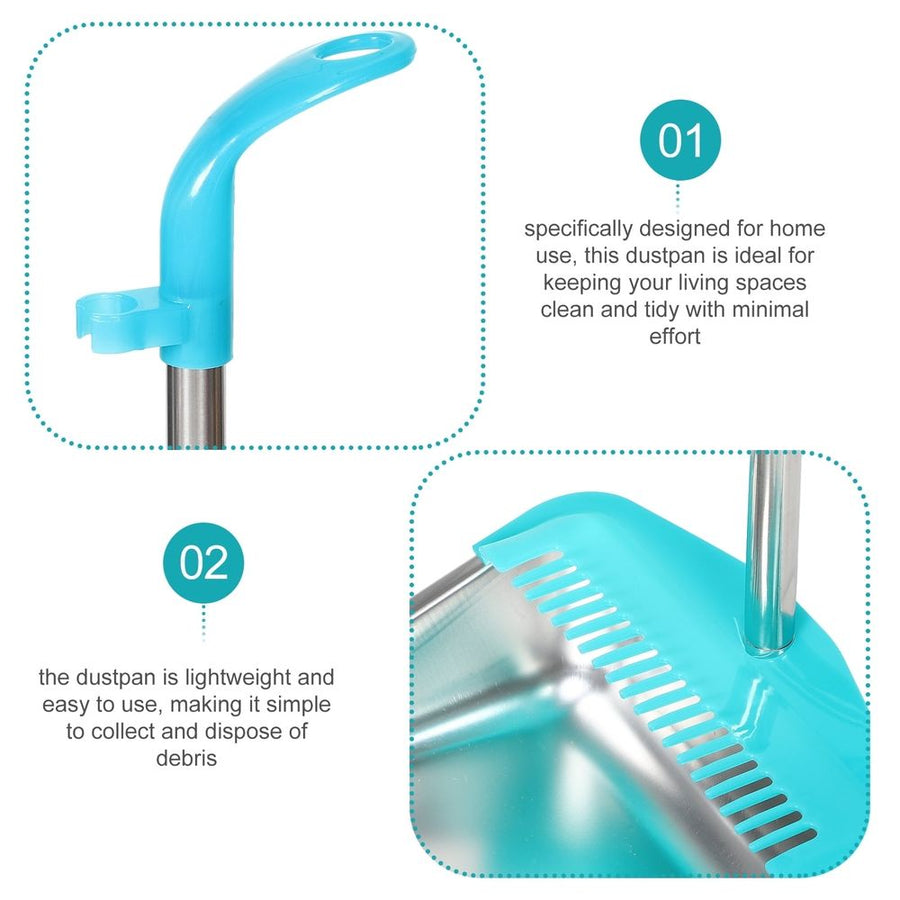 Standing Dustpan Dustpan Silver Thickened Design For Home Cleaning 1Pack
