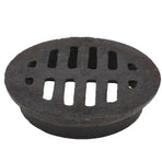 Cast Iron Floor Drain Cover Black for Home Use Hair Blocking Round Design