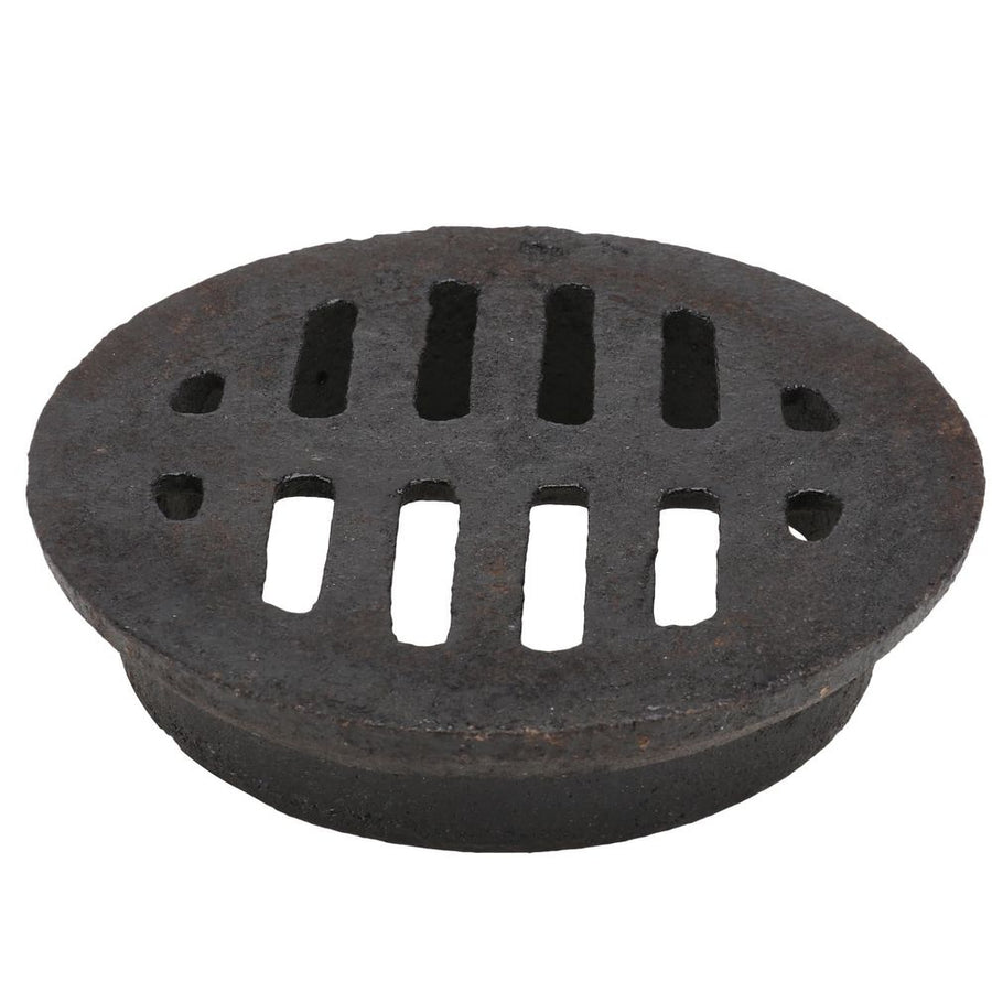 Cast Iron Floor Drain Cover Black for Home Use Hair Blocking Round Design
