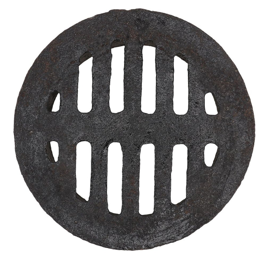 Cast Iron Floor Drain Cover Black for Home Use Hair Blocking Round Design