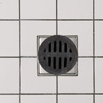 Cast Iron Floor Drain Cover Black for Home Use Hair Blocking Round Design