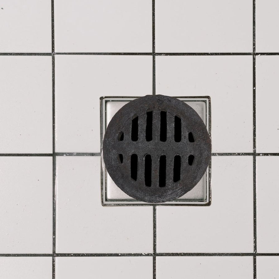 Cast Iron Floor Drain Cover Black for Home Use Hair Blocking Round Design