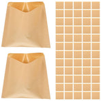 100Pcs Kraft Paper Bread Bags Durable Grease Proof for Homemade Baked Goods