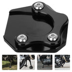 Black Aluminum Alloy Motorcycle Kickstand Plate Foot Support Stable Parking