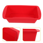 Non-Stick Silicone Bread Pan Red Flexible for Toast and Whole Wheat Baking