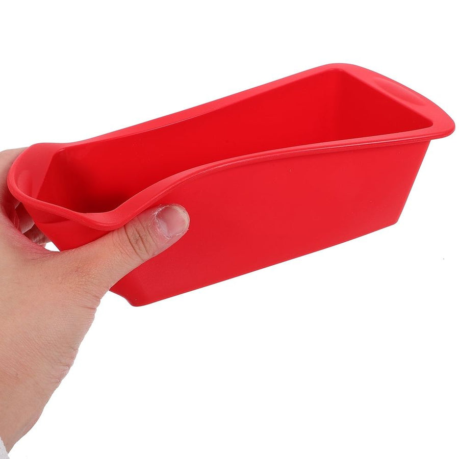 Non-Stick Silicone Bread Pan Red Flexible for Toast and Whole Wheat Baking