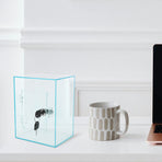 Lockable Acrylic Money Jar for Cash Donations and Tip Collection