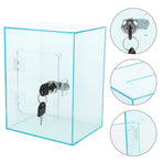 Lockable Acrylic Money Jar for Cash Donations and Tip Collection