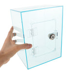 Lockable Acrylic Money Jar for Cash Donations and Tip Collection