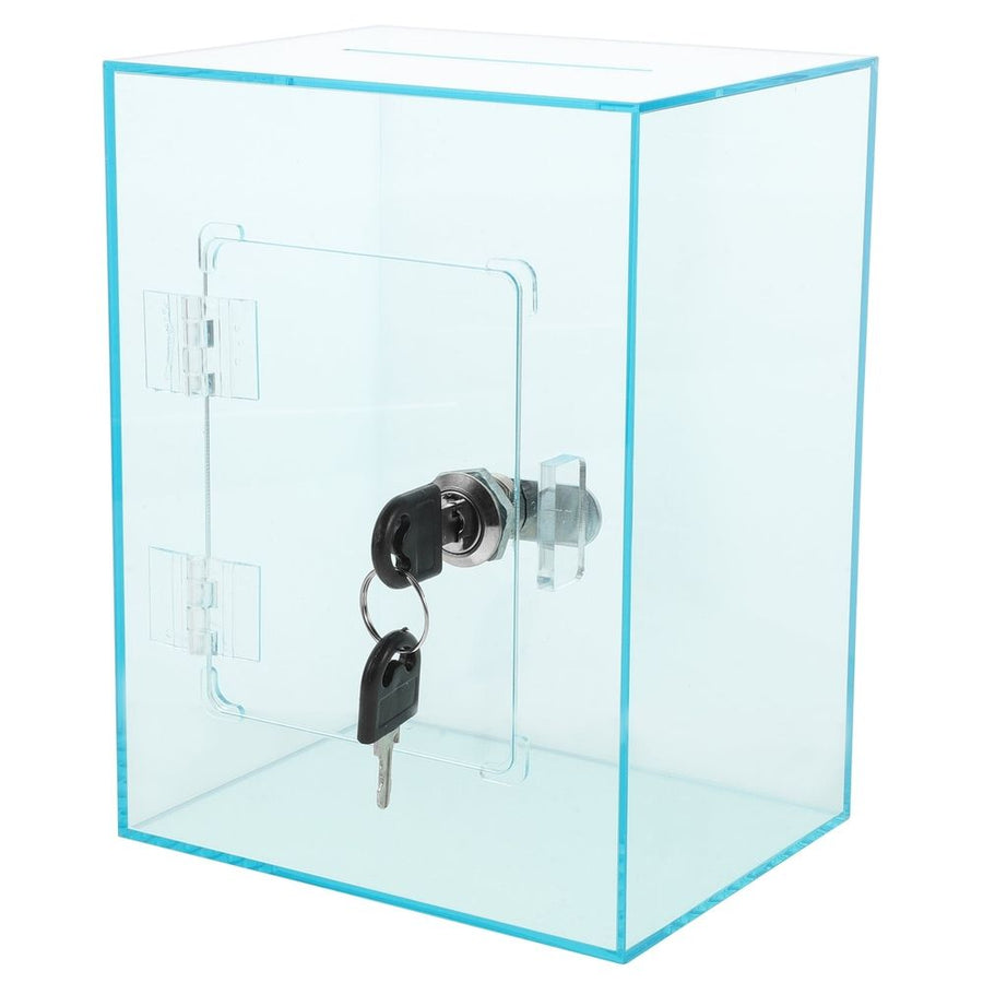 Lockable Acrylic Money Jar for Cash Donations and Tip Collection