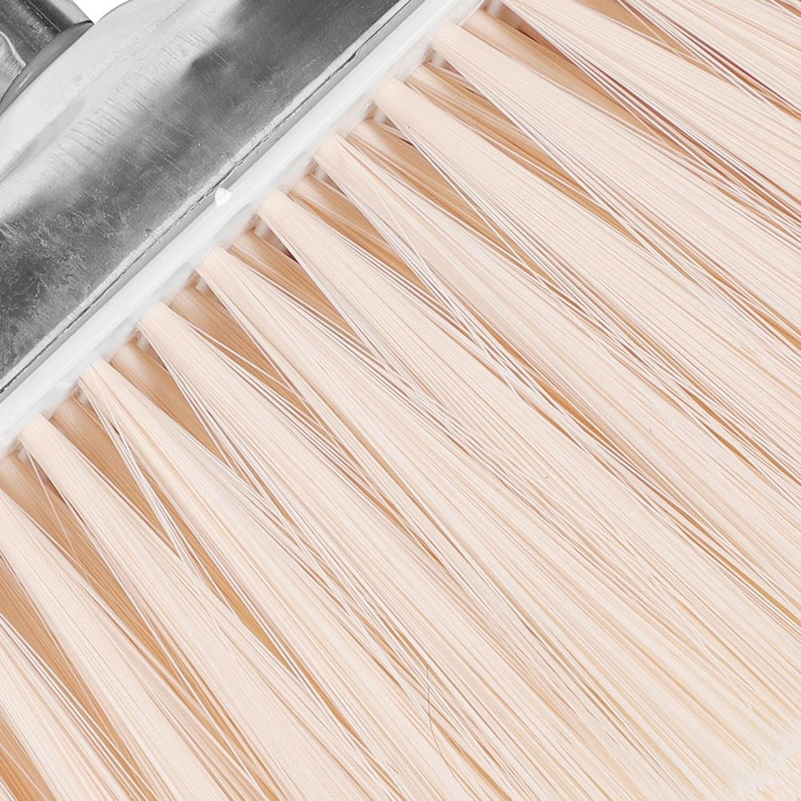 Home Kitchen Broom, Stainless Steel and Nylon, Thicker Bristles, Khaki