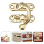20Pcs Antique Brass Box Toggle Latches with Decorative Hasps for Wood Cabinets